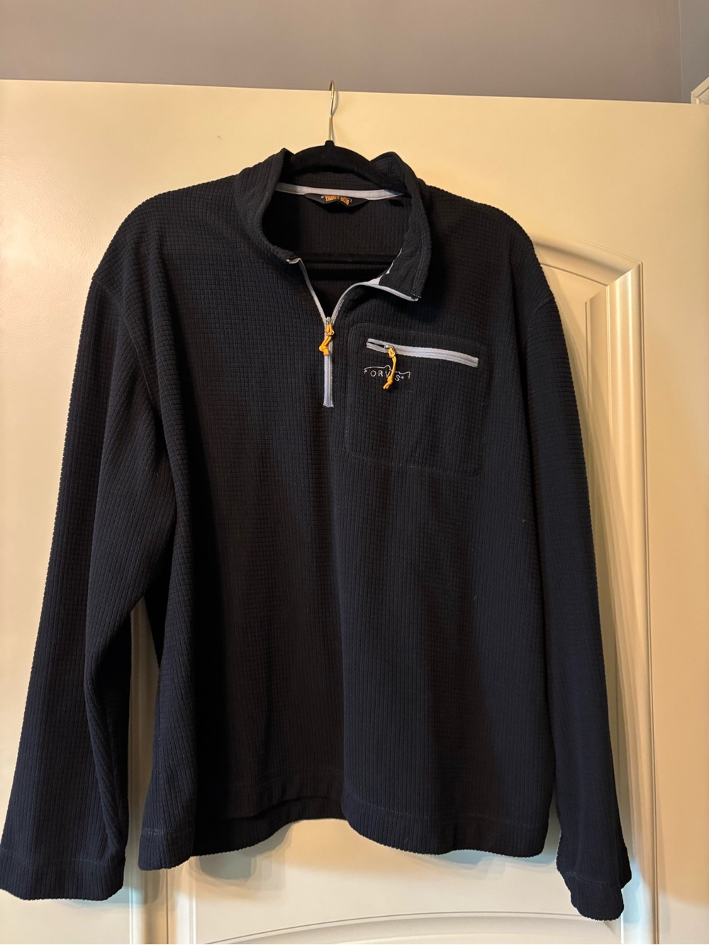 Men's black Quarter-Zip Pullover fleece